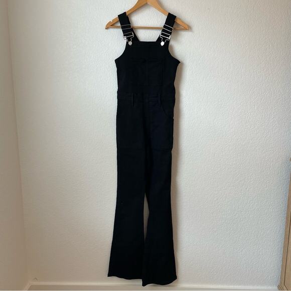 Frame Flared Denim Overalls - Picture 3 of 6